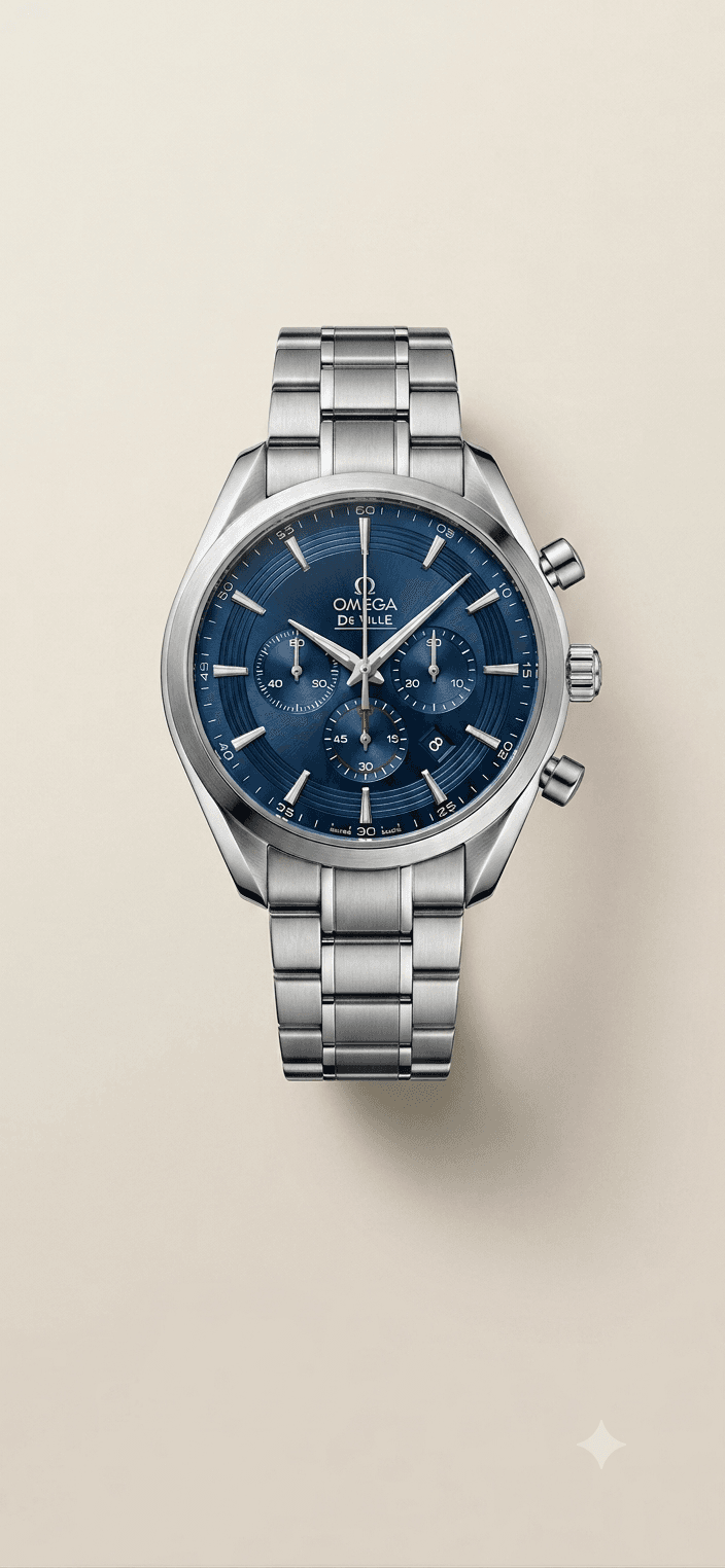 Omega De Ville bleu